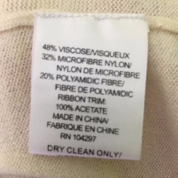 Milly // Cream Sweater Black, White Ribbon Bow S - Picture 5 of 5